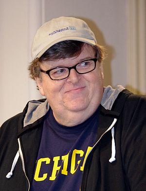 English: Michael Moore in New York City's Unio...