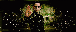 Neo stops bullets - gif