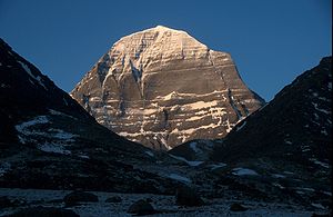 Sacred Mount Kailash in Tibet is regarded as t...