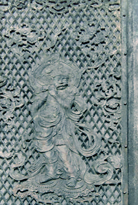English: Krishna in Todaji temple. Relief.