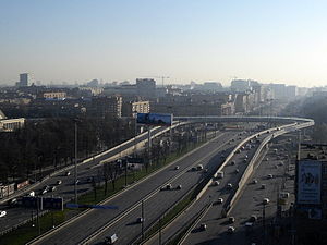 English: Leningradsky Prospekt in Moscow Русск...