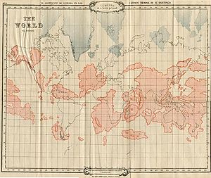 English: Map of Lemuria according to William S...