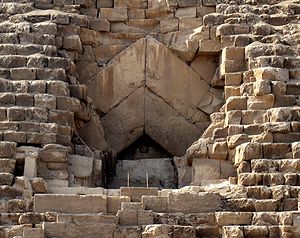 Detail of the north side of the Cheops pyramid...