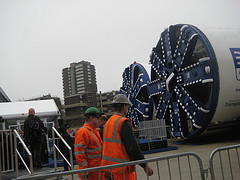 Workers at Crossrail Tunnel Boring Machine Launch
